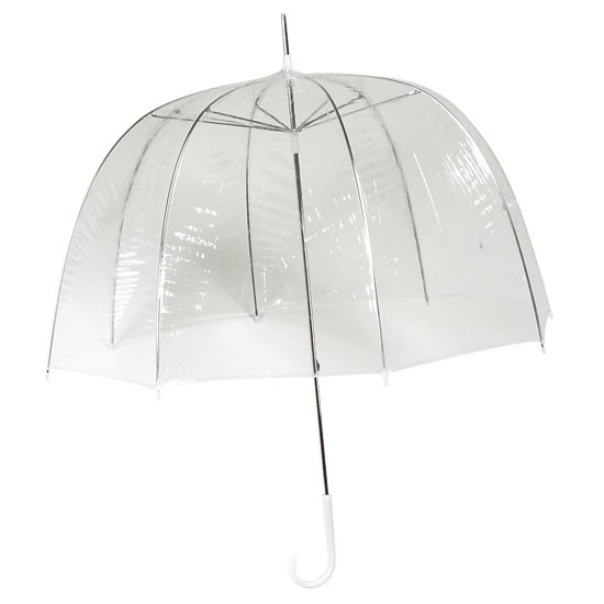 vlinder blad Fysica Bedrukte doorzichtige koepel paraplu met Logo