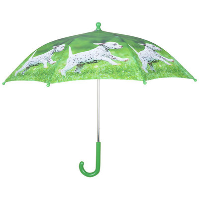 Kinderparaplu Puppy - Zwart/Wit gestipt
