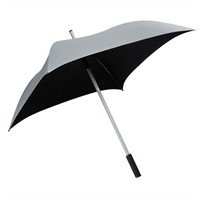 Vierkante paraplu zilver/zwart - ALL SQUARE