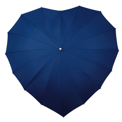 Hart paraplu donker blauw