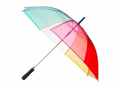 Doorzichtige Regenboogparaplu -