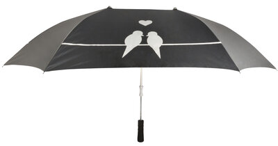 Duo paraplu zwart love birds