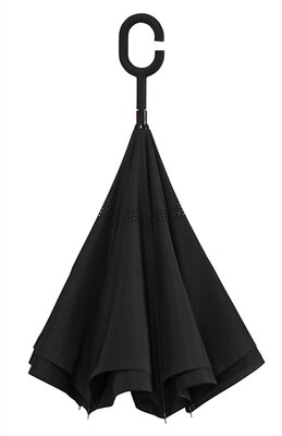 Omgekeerde paraplu zwart