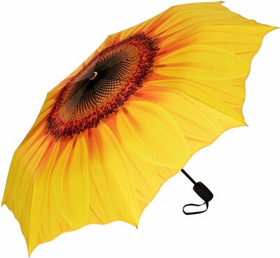 luxe paraplu zonnebloem opvouwbaar automatisch