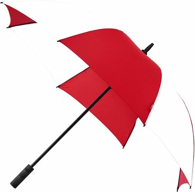 Falcone® golfparaplu rood-wit, automaat, windproof.