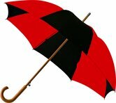 Paraplu Rood/zwart met bedrukking