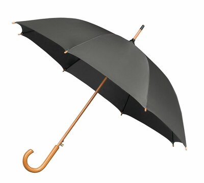 Bedrukte paraplu met houten haak , uniek en automaat